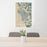 24x36 Marco Island Florida Map Print Portrait Orientation in Afternoon Style Behind 2 Chairs Table and Potted Plant