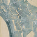 Marco Island Florida Map Print in Afternoon Style Zoomed In Close Up Showing Details