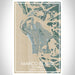 Marco Island Florida Map Print Portrait Orientation in Afternoon Style With Shaded Background