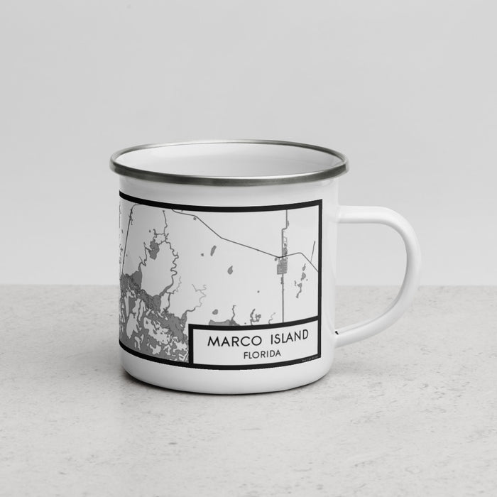 Right View Custom Marco Island Florida Map Enamel Mug in Classic
