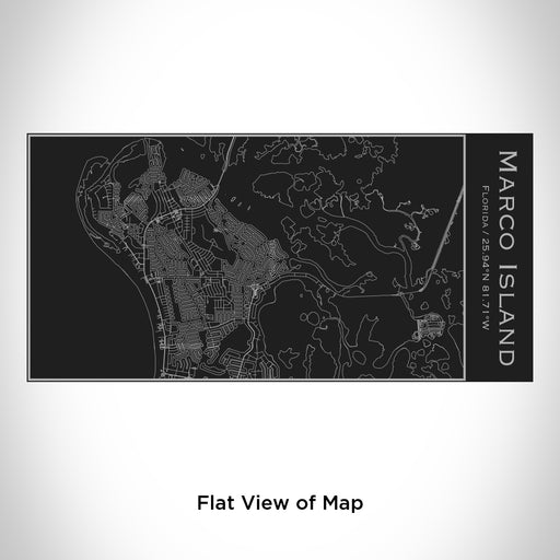 Rendered View of Marco Island Florida Map Engraving on 17oz Stainless Steel Insulated Cola Bottle in Black