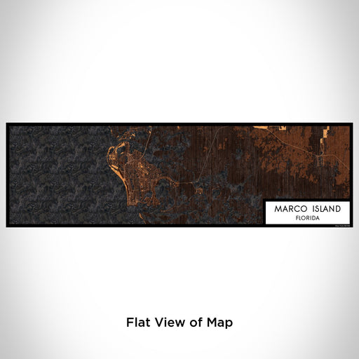 Flat View of Map Custom Marco Island Florida Map Enamel Mug in Ember