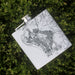 Marco Island Florida Custom Engraved City Map Inscription Coordinates on 6oz Stainless Steel Flask in White