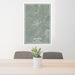 24x36 Marfa Texas Map Print Portrait Orientation in Afternoon Style Behind 2 Chairs Table and Potted Plant