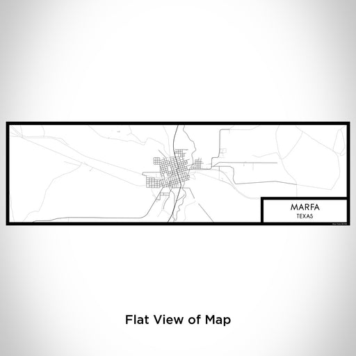 Flat View of Map Custom Marfa Texas Map Enamel Mug in Classic