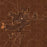 Marfa Texas Map Print in Ember Style Zoomed In Close Up Showing Details