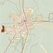 Marfa Texas Map Print in Woodblock Style Zoomed In Close Up Showing Details