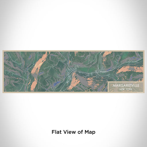Flat View of Map Custom Margaretville New York Map Enamel Mug in Afternoon