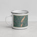 Left View Custom Margaretville New York Map Enamel Mug in Afternoon