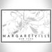 Margaretville New York Map Print Landscape Orientation in Classic Style With Shaded Background