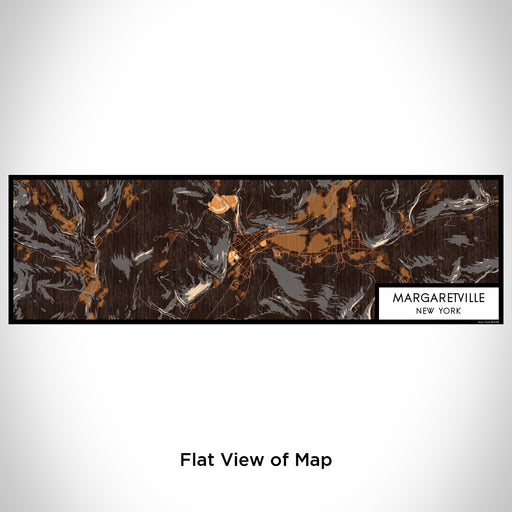 Flat View of Map Custom Margaretville New York Map Enamel Mug in Ember