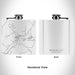 Rendered View of Margaretville New York Map Engraving on 6oz Stainless Steel Flask in White