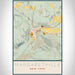 Margaretville New York Map Print Portrait Orientation in Woodblock Style With Shaded Background