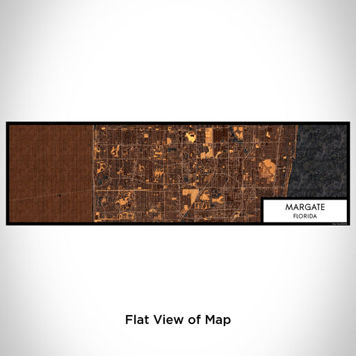 Flat View of Map Custom Margate Florida Map Enamel Mug in Ember