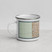 Left View Custom Margate Florida Map Enamel Mug in Woodblock