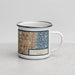 Right View Custom Margate Florida Map Enamel Mug in Woodblock