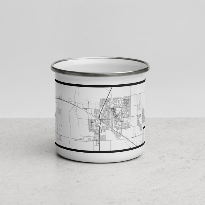 Front View Custom Maricopa Arizona Map Enamel Mug in Classic