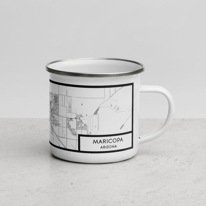 Right View Custom Maricopa Arizona Map Enamel Mug in Classic