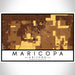 Maricopa Arizona Map Print Landscape Orientation in Ember Style With Shaded Background