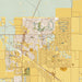 Maricopa Arizona Map Print in Woodblock Style Zoomed In Close Up Showing Details