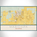 Maricopa Arizona Map Print Landscape Orientation in Woodblock Style With Shaded Background
