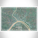Marietta Ohio Map Print Landscape Orientation in Afternoon Style With Shaded Background