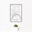 12x18 Marietta Ohio Map Print Portrait Orientation in Classic Style With Small Cactus Plant in White Planter