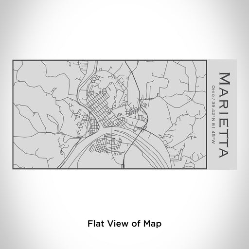 Rendered View of Marietta Ohio Map Engraving on 17oz Stainless Steel Insulated Cola Bottle