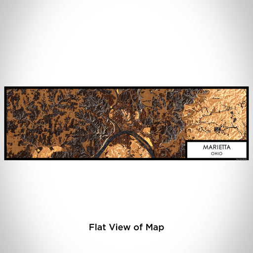 Flat View of Map Custom Marietta Ohio Map Enamel Mug in Ember