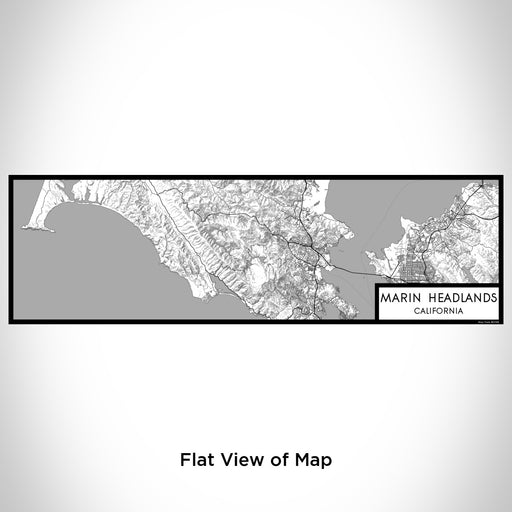 Flat View of Map Custom Marin Headlands California Map Enamel Mug in Classic