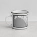 Left View Custom Marin Headlands California Map Enamel Mug in Classic