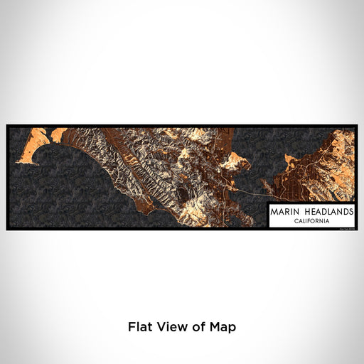 Flat View of Map Custom Marin Headlands California Map Enamel Mug in Ember
