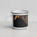 Left View Custom Marin Headlands California Map Enamel Mug in Ember