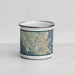 Front View Custom Marin Headlands California Map Enamel Mug in Woodblock