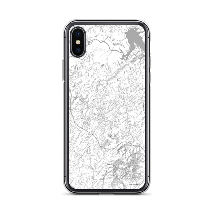 Custom iPhone X/XS Marion North Carolina Map Phone Case in Classic