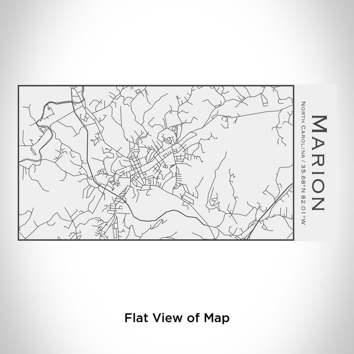 Rendered View of Marion North Carolina Map Engraving on 17oz Stainless Steel Insulated Cola Bottle in White