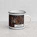 Right View Custom Marion North Carolina Map Enamel Mug in Ember