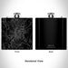 Rendered View of Marion North Carolina Map Engraving on 6oz Stainless Steel Flask in Black