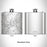 Rendered View of Marion North Carolina Map Engraving on 6oz Stainless Steel Flask