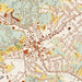 Marion North Carolina Map Print in Woodblock Style Zoomed In Close Up Showing Details
