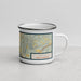 Right View Custom Marion North Carolina Map Enamel Mug in Woodblock