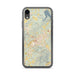 Custom iPhone XR Marion North Carolina Map Phone Case in Woodblock