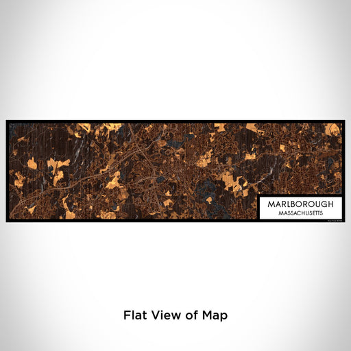 Flat View of Map Custom Marlborough Massachusetts Map Enamel Mug in Ember