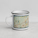Left View Custom Marlborough Massachusetts Map Enamel Mug in Woodblock