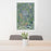 24x36 Marlin Texas Map Print Portrait Orientation in Afternoon Style Behind 2 Chairs Table and Potted Plant
