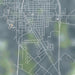 Marlin Texas Map Print in Afternoon Style Zoomed In Close Up Showing Details