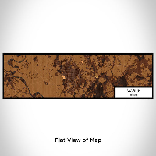 Flat View of Map Custom Marlin Texas Map Enamel Mug in Ember