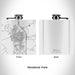 Rendered View of Marlin Texas Map Engraving on 6oz Stainless Steel Flask in White