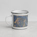 Left View Custom Maroon Bells Colorado Map Enamel Mug in Afternoon
