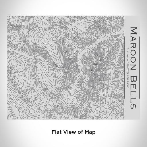 Rendered View of Maroon Bells Colorado Map Engraving on 20oz Stainless Steel Insulated Bottle with Bamboo Top